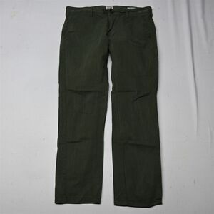 Indian Terrain 36x30 Green Brooklyn Slim Fit Garment Dye Mens Chino Pants